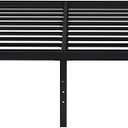 EMODA Queen Bed Frame No Box Spring Needed 18 Inch Heavy Duty Metal Tall Platform Bed Frame Queen Size with Large Storage Space, Easy Assembly, Black