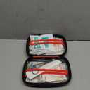 Mini First Aid Kit - 150 Piece Small Waterproof Hard Shell Medical Kit for Home, Car, Travel, Camping, Truck, Hiking, Sports, Office, Vehicle & Outdoor Emergencies- Small First Aid Medical Kit (Red)