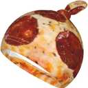 Burrito Pizzas Newborn Swaddling Blanket Beanie Hat Sets Soft Baby Receiving Funny Food Blanket Soft Sleeping Bag New Born Soft Sleep Sacks for Boys Girls