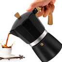 9 Cup Aluminum Moka Pot Classic Stovetop Espresso Coffee Maker 450ml 15oz Coffeemaker Percolator Mocha Pot Greca Coffee Maker Cafe Makers for Italian and Cuban Caf Brewing Black