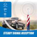 1 PC Car Antenna, 0.78" x 5.51" Patriotic Elements American Flag Design Anti-theft Vehicle Signal Bullet Antenna, Personalized Decoration Signal Booster for Chevrolet Ford Dodge Ram (Silver)