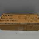 Shario Floating Shelves - Set of 2, Wall Mounted Hanging Shelves with Golden Towel Rack, Decorative Storage Shelves for Bathroom, Kitchen, Living Room & Bedroom (Black Gold, 15.7 Inches)