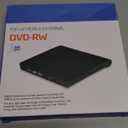 External DVD Drive USB 3.0 Type-C CD Burner Portable CD +/-RW Drive DVD Player for ROM Rewriter Burner Compatible with Laptop Desktop PC Windows MacBook Linux Mac OS