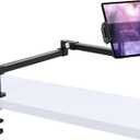 elitehood 28in Long Arm iPad Desk Mount, Heavy Duty Aluminum Tablet Arm Mount for Desk Bed Sofa, Compatible with iPad Pro 13/12.9 Air Mini, iPhone, Portable Monitor and 4.7-13in Tablets