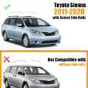 KINGGERI 300Lbs Lockable Roof Rack Cross Bars Compatible with Toyota Sienna 2011-2020 (with Raised Side Rails)Anti-Theft Aluminum Roof Rails Crossbars Rooftop Cargo Basket Carrier canoe Luggage Rails