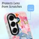 for Samsung Galaxy S23 Case, Coastal Vintage Collage Pattern, Military-Grade Drop Protection, Vintage Coastal Soft Slim TPU Protective Cover with Camera Protection for Women & Girls (Sunflower2)