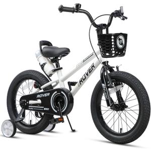 Glerc Rover Kids Bike, 16 Inch Boys Bike for 2-9 Years Old Children, Kids Bicycle with Water Bottle & Basket & Training Wheels, Multiple Colors, 16 Inch