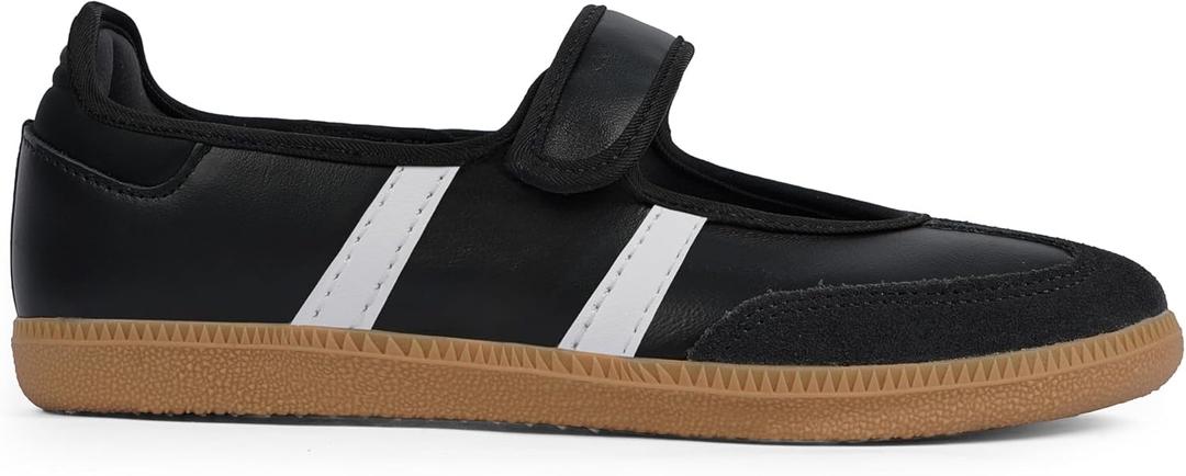 Sneakers for Women Comfortable Business Casual Tennis Shoes Lightweight Slip on Footwear Women's Fashion Retro Sneakers (9, Black)