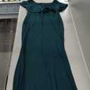 Sarin Mathews Womens Off The Shoulder Ruffle Party Dress Casual Side Split Beach Long Maxi Dresses with Pockets, XL, green, 60" L