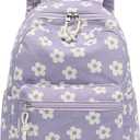 Bluboon Mini Backpacks for Girls Toddler Backpack Purse School Bookbag Kawaii Backpack Women,13 Inch, Small (Little Flower Purple Base)