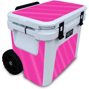 Glossy Glitter Skin Compatible with Yeti Roadie 32 Wheeled Cooler - Solid Hot Pink - Premium 3M Vinyl Protective Wrap Decal Cover - Easy to Apply | Crafted in The USA by MightySkins