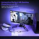 Warrky PSVR2 PC Adapter, PSVR2 Accessories [Aluminum Shell, Nylon-Braided Cable] Compatible with PSVR2, AR Glasses, Portable Monitor, DP 1.4 Cable&15W Power Supply Included