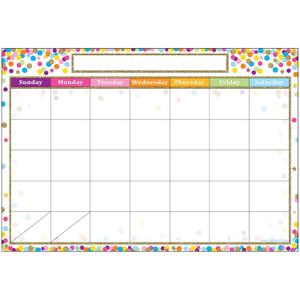 Ashley Productions ASH91041 Smart Poly Chart, Confetti Calendar, Polypropylene (PP), 13" x 19"