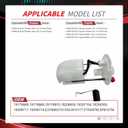 Electric Fuel Pump Module Assembly Compatible with 2005-2019 Toyota Corolla 1.8L 2005-2010 Pontiac 1.8L Replace 19179868 E3781M VANBOL0029
