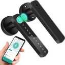 Fingerprint Door Lock, Smart Fingerprint Door Knob, Keyless Entry Door Locks with Handle, Biometric Electronic Door Knobs with Keypad for Bedroom Home Apartment