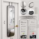 SCWF-GZ 47x14 Mirror Rectangle Full Body Length Door Hanging Wall Mounted Metal Aluminum Alloy Frame Dressing Make-up Mirrors for Entryway Bedroom Bathroom Living Room 47 14 inch Black