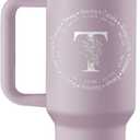 Christian Gifts for Women  Monogrammed 40 oz Engraved Tumbler, Religious and Spiritual Inspirational FaithBased Bible Gift, Initial Cup