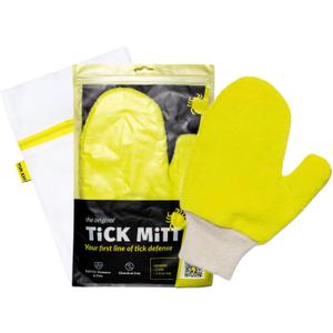 TiCK MiTT Yellow Tick Removal Glove for Humans & Pets - Safely Remove Ticks Effortlessly, Chemical-Free, Durable, Portable Tick Management Tool for Outdoor Adventures & Everyday Use, One Size