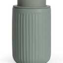 INGOFIN Ceramic Lotion Dispenser - 12oz Refillable Hand Soap Dispenser Bathroom, Modern Liquid Soap Dispenser with Pump, Dish Dispenser for Kitchen, Sage Green