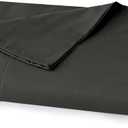 Lane Linen 100% Organic Cotton Twin Size Flat Sheet Only (66"x96") - Super Soft 100% Cotton Twin Flat Sheet - Lightweight & Durable Cotton Bed Sheet - Black