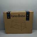 Pamo Babe Travel Crib - Lightweight Baby Playpen with Bassinet, Portable Mini Playard (Black)