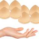 Swimsuit Bra Inserts 4 Pairs, Waterproof Bathing Suit Inserts Push up Bra Pads Inserts for Bikini Sports Bra (CD, Beige)