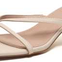 Yozuru Womens Kitten Heels Square Open Toe Flip Flops Dressy Summer Sandals Low Heels Strappy Thong Heeled Sandals, size 38