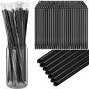 Gerrii 1000 Pcs Black Individually Wrapped Straws Extra Long 6 mm Plastic Drinking Straws Disposable for Party Restaurant Home Milkshakes Coffee Juice Beverage Smoothie (10)