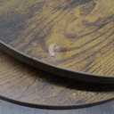 Small Round End Table - 3 Tier Design Accent Table, Narrow Side or Bedside Stand, Industrial Vintage Nightstand for Bedroom, Living Room, or Small Spaces, Rustic Brown (1 Pack)