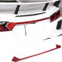 CHEAYAR Soft 3D Real Carbon Fiber Car Rear Tail Marker Trim Strip Sticker Trim Compatible with Corvette C8 Stingray Z06 Z51 2020 2021 2022 2023 Interior Decoration Accessories (Red)