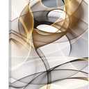 Abstract Wall Art Modern Abstract Wall Decor Gray And Gold Canvas Picture Painting Kitchen Prints Pictures for Home Living Dining Room 24 X 36Inches