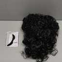 VGbeaty Adult Men Short Curly Black Rocker Wig With Mustache California Halloween Cosplay Anime Costume Wig