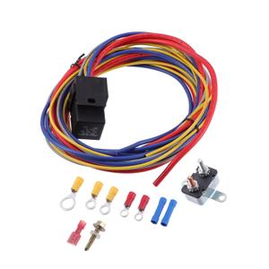 1 Set Universal Electric Fuel Pump Relay Kit Fuel Pump Wiring Harness 30 AMP 100 inch Long Wires for Engine Cooling Fan Auto Replacement Parts