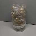 Sea Team 60mm/2.36" Shatterproof Clear Plastic Christmas Ball Ornaments Set with Glitter Painting, Transparent, See-Through, Crystal Baubles, Xmas Tree Decorations (30 Counts, Champagne)