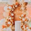 PageebO Orange and Gold Balloon Garland Arch Kit-141Pcs Cream White Orange Gold Balloons for Birthday Thanksgiving Day Wedding Decoration Baby Shower Decorations Birthday Party Decoration