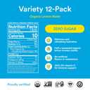 Lemon Perfect 4-Flavor Variety Pack, Hydrating Flavored Lemon Water, Zero Sugar, Delicious and Refreshing, Organic, 15.2 fl oz Bottles (12-Pack) (EXP 12/17/26)
