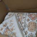 zesthome 8x10 Area Rugs for Living Room,Non-Slip Backing Washable Rugs,Vintage Large Area RugStain Resistant Home Decor Rug (Orange)