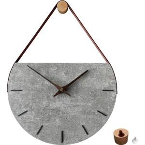 Rustic Wall Clock Silent Non-Ticking, Frameless Art Wall Clocks Farmhouse Wall DcorUnique-Design Handmade Clocks Decorative for Home Living Room Kitchen Office, Battery Operated