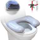 Nevife Raised Donut Pillow,Inflatable Toilet Seat Cushion,Height Adjustable Toilet Seat, PVC Commode Support Cushion for Adults,Seniors,Elderly, Disabled,Tailbone Pain Relief