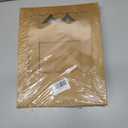 ONE MORE [15pcs] 10inch Kraft Bakery Boxes, Large Pie Boxes with PVC Window Natural Disposable Box for Cookie 10x10x2.5inch,Pack of 15