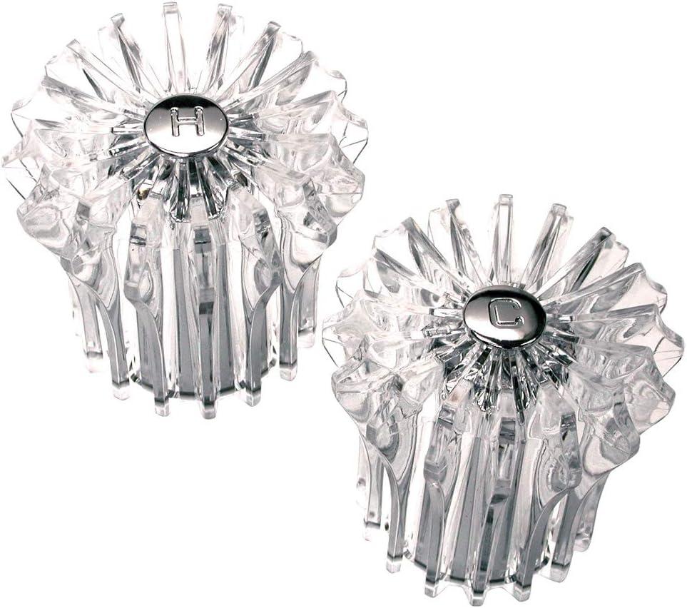 Danco 88261 Faucet Handles for Price Pfister Marquis in Clear Acrylic, Chrome, Pair