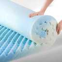 ZINUS 1.5 Inch Swirl Gel Cooling Memory Foam Mattress Topper, Smaller, More Convenient WonderBox Packaging, Cooling, Airflow Design, CertiPUR-US Certified, Twin