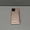 SSLOTSCASE for iPhone 17 Case with Wallet & Sliding Lens Cover & Kickstand & Credit Card Holder & Camera Stand, Heavy Duty Shockproof Military-Grade Protection Case Cover for iPhone 17 2025, Rose Gold