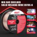 AWT Solid MIG Welding Wire, ER70S-6 Gas Solid Carbon Steel Mig Wire with Low Splatter, .030" 2-Pound Spool, Pack of 1