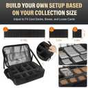 Card Deck Storage Bag for 2000+ Cards,3-Layer MTG Bag Card Storage Box with 10 Customizable Partitions & Adjustable Shoulder Strap,Trading Card Case Fits for MTG,YuGiOh,TCG,Magic,Sports Cards - Black