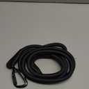 Rope Dog Leash, 6 Foot Heavy Duty Dog Leash with Aviation Aluminum Auto Locking Carabiner, Strong Nylon Pet Lead for Small, Medium, Large Dogs (Black, 6FT)