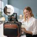 LOVEVOOK Rolling Laptop Bag for Women, Underseat Carry On Bag with Wheels