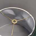 Aspen Creative 33053, Hardback Empire Transitional Spider Lamp Shade, Mushroom Pleated Dark Green, 7" Top x 13" Bottom x 10" Slant