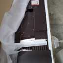 Merax Modern Retro Entryway Table, Rounded Console Table with3 Drawers and Open Hidden Storage for Living Room, Hallway and Office, Espresso