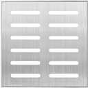 Stainless Steel Drain Grate Covers Outdoor, Large Square Drain Grate and Frame, Catch Basin Drain Cover for Driveway, Pavement, Concrete, Yard(10x10inch)